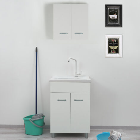Lavatoio ceramica 61x51 LAGO Ideal Standard con mobile bianco (1/5)
