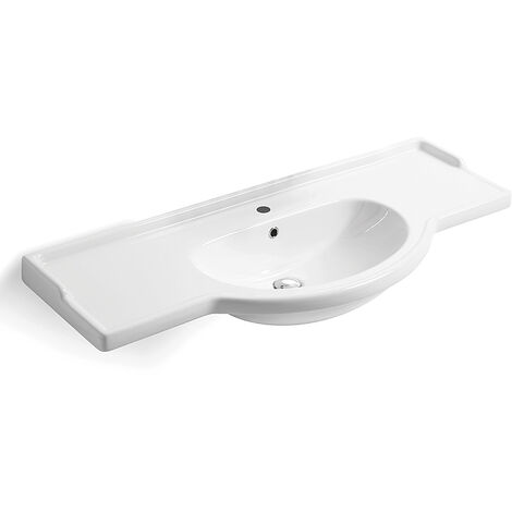 Lavabo bagno per mobile consolle 95 semincasso ceramica profondità 50