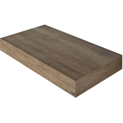Mensola per lavabo bagno da appoggio 80x46 in legno profondità 46 cm KLARA con staffe
