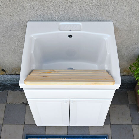 Mobile lavatoio da esterno in ceramica 60x50 NILO PLUS e Asse di Lavaggio
