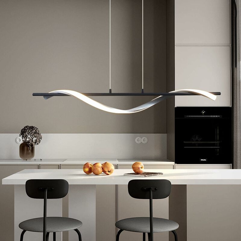 Lustre Suspendu LED Design Feuille D'or - Lumière Moderne Pour Salon, Salle à Manger, Chambre - Hauteur Réglable, 12W, 220-240V