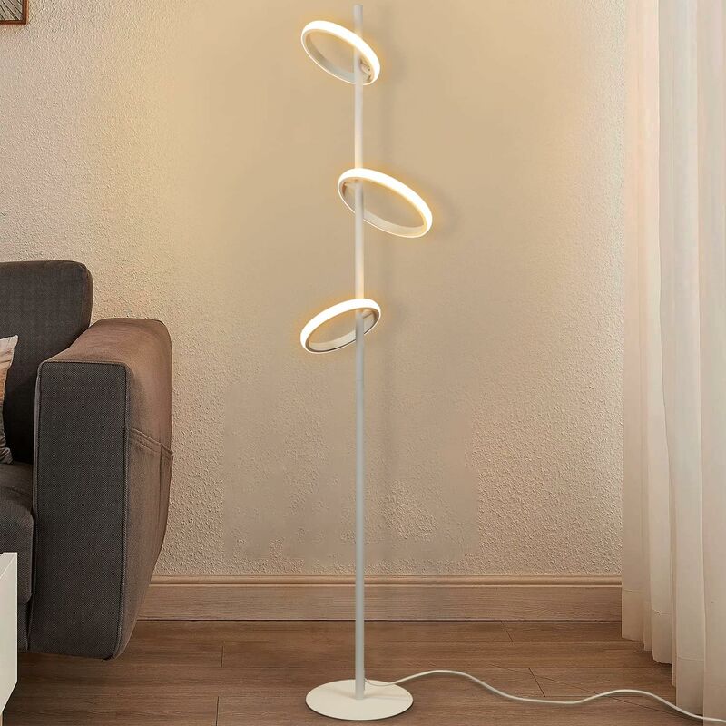 Lampadaire personnalisé créatif à cinq anneaux de 20W Lampadaire à LED pour  salon et chambre à coucher (lampe thermique)