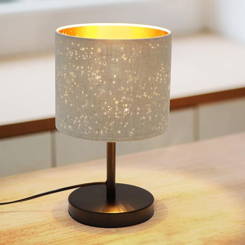 Lampe de chevet 17 W, 3 couleurs, lampe de bureau, lampe de table moderne  minimaliste en spirale à intensité variable pour chambre à coucher, noir