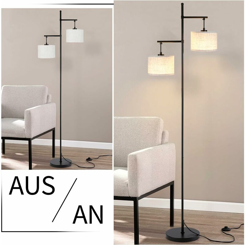 ZMH Lampadaire Sur Pied Salon - Lampadaire Chambre Moderne Douille