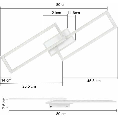 ZMH LED Plafonnier Salon Plafonnier à intensité variable - 56W Lampe de salon Moderne Cristal Lampe de chambre à coucher avec télécommande Lampe de cuisine Chambre à coucher Plafonnier pour cuisine Bu