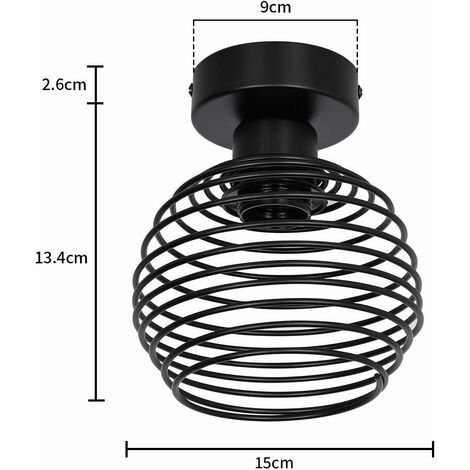 Plafonnier Vintage - Lampe Vintage E27 Lustre Rétro Avec 4 Ampoules