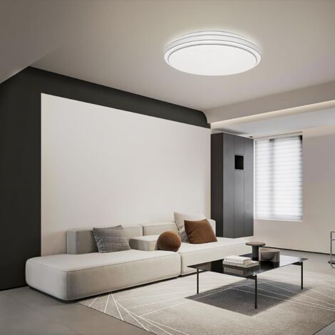 ZMH Plafonnier LED Chambre à coucher - 23W Lampe de chambre à coucher Dimmable avec télécommande Ø27cm Lampe de couloir Ciel étoilé Rond Plafonnier Lampe de cuisine Moderne pour salon couloir cuisine
