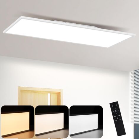 ZMH Plafonnier LED à intensité variable dimensions 120 x 30 cm avec télécommande Lampe moderne pour salon panneau de plafond de 48 W produisant 3840 lm (1/5)
