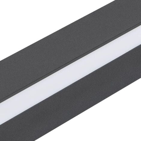 ZMH LED Applique murale intérieur - Noir moderne blanc chaud 3000K lampe de couloir 34W pour salon escalier chambre d'enfant - 100cm blanc chaud