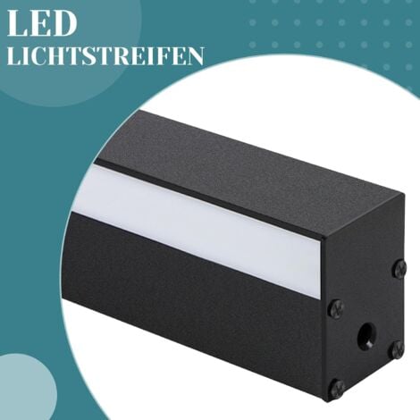 ZMH LED Applique murale intérieur - Noir moderne blanc chaud 3000K lampe de couloir 21W pour salon escalier chambre d'enfant - 60cm blanc chaud