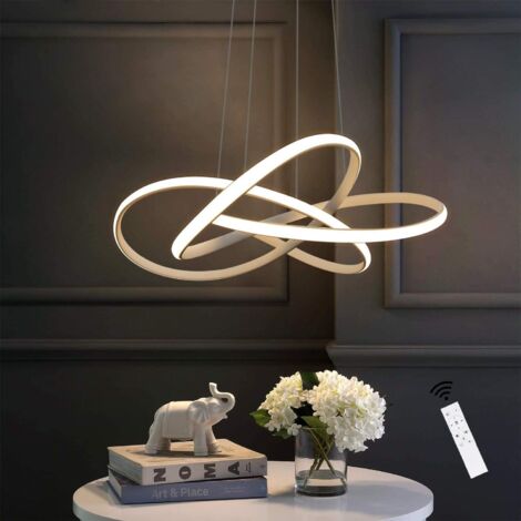 ZMH – Lampe suspension LED Ø62 cm – Intensité variable avec télécommande – Puissance 68 W – Éclairage d'ambiance moderne pour salle à manger (1/5)