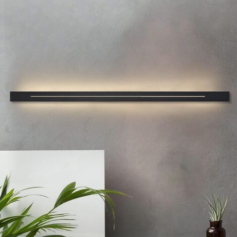 ZMH – Applique murale LED 100cm – Température 3000K blanc chaud – Fer et acrylique – Installation verticale/horizontale pour salon, chambre, couloir