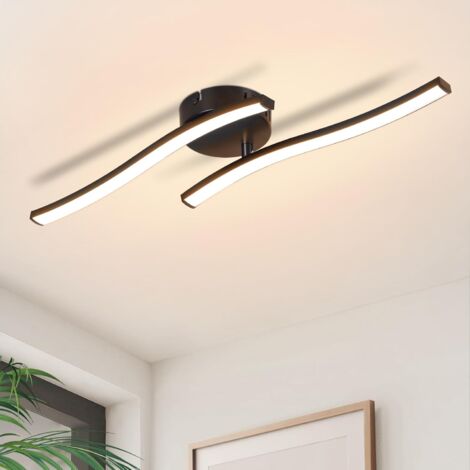 ZMH – Plafonnier LED moderne 12W – Design en forme de vague – Température de couleur 3000K – Éclairage doux pour salon, chambre, cuisine