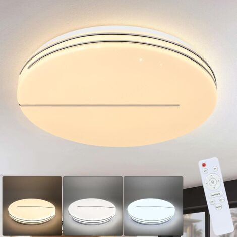 ZMH Plafonnier LED Salon - Ø40cm Lampe de salon Dimmable avec télécommande 44W Lampe de chambre à coucher Ciel étoilé Moderne Chambre à coucher Plafonnier rond pour cuisine Couloir (1/5)