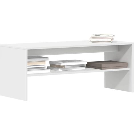 ZMH Meuble TV Blanc 100 x 40 x 40 cm Aggloméré (1/5)