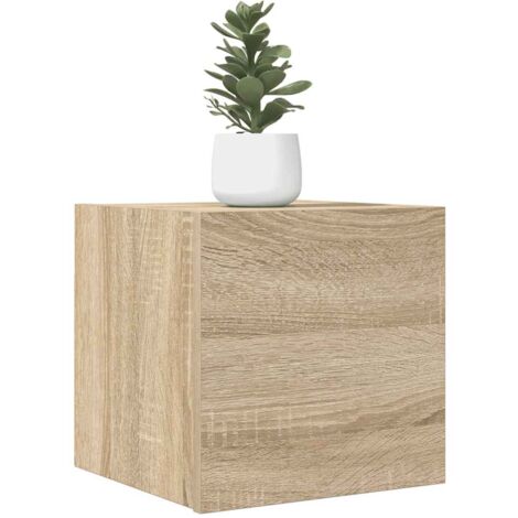 ZMH Meubles TV muraux 2 pcs Chêne sonoma 30,5x30x30 cm (1/5)