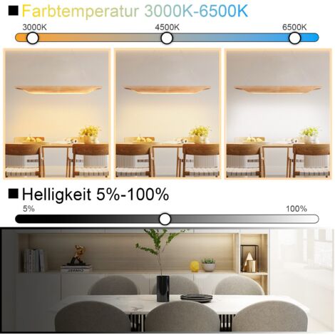 Lampe Suspension LED Bois 100 Cm Dimmable – Télécommande, Hauteur Réglable, Style Rétro Industriel 40W