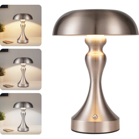ZMH Lampe de chambre LED pour Salon - Lampe de table rechargeable Touch Dimmable Rétro Lampe avec USB Rechargeable Batterie Lampes de table pour rebord de fenêtre salon (1/5)