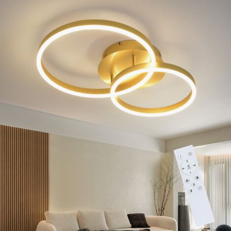 STCH Plafonnier LED, 80W Luminaire Plafonnier Chambre avec Télécommande Rond Lampe de Plafond