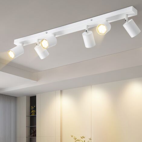 ZMH Spot plafond, plafonnier - 6 lumière - GU10 - L 765mm - blanc - Moderne - éclairage intérieur - Salon I Chambre I Cuisine I Salle à manger - sans ampoules (1/5)