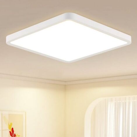 Plafonnier LED -ZMH Panel LED 23CM Lampe de salle de bain 18W Lampe de cuisine Angulaire IP44 4000K pour salle de bain cuisine couloir (1/5)