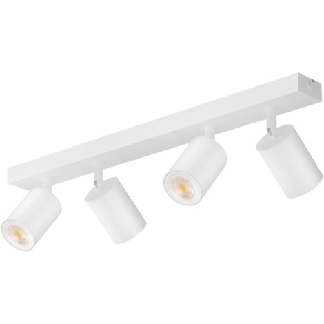 ZMH Plafonnier LED 4 spots-Plafonnier à spot L 535 mm - Moderne - éclairage intérieur - Salon I Chambre I Cuisine I Salle à manger - sans ampoules - blanc (1/5)