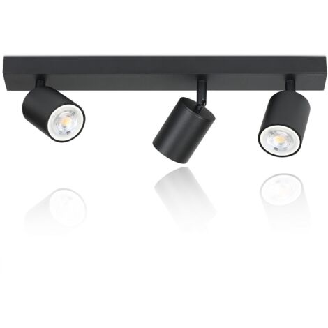 ZMH Spot plafond, plafonnier - 3 lumière - GU10 - L 420 mm - Noir - Moderne - éclairage intérieur - Salon I Chambre I Cuisine I Salle à manger - sans ampoules (1/5)