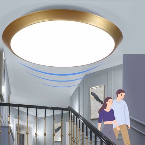 Aufun 15W Plafonnier LED avec détecteur de mouvement pour couloir