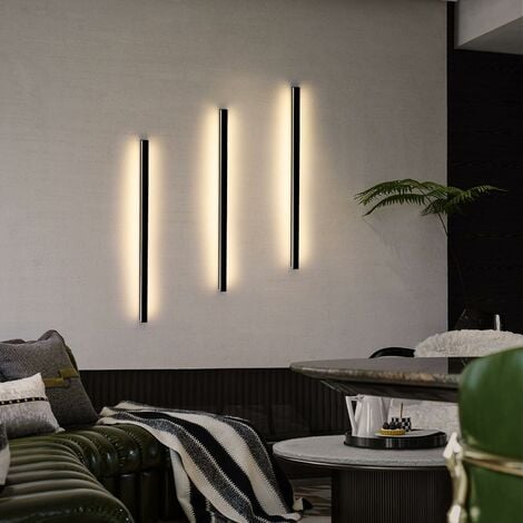 ZMH Applique murale led intérieur - moderne 80CM 27W couloir haut et bas blanc chaud couloir lumière salon lumière noir lit lumière applique murale pour escalier salon chambre d'enfant