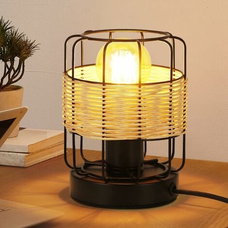 ZMH lampe de table vintage lampe de chevet rétro petite lampe de