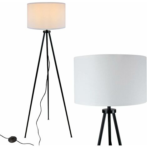 Lampadaire lampadaire lampe de salon lampe de chambre lampe d'appoint,  aspect bois métal noir, 1x E27 DxH 35x160 cm, ETC Shop: lampes, mobilier,  technologie. Tout d'une source.