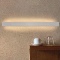ZMH Applique murale LED intérieure - Lampe d'escalier 12W 41cm Noire Lampe de couloir Design moderne 3000K Blanc chaud Éclairage mural minimaliste Pour chambre à coucher Salon Couloir Escalier Cuisine