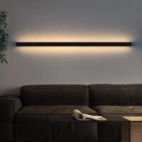 Applique Murale LED Intérieure 10W - Lot De 2, Blanc Chaud 3000K, Aluminium Noir, 10x10x5 Cm - Pour Escalier, Garage, Salon