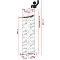 Echafaudage TITANIUM PRO (Hauteur de travail 10,90 m)