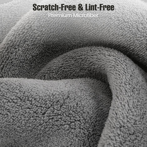 Lot De 3 Chiffons De Séchage Microfibre ALCLEAR Pour Voiture - 40x40 Cm, Ultra-absorbants Et Non Pelucheux