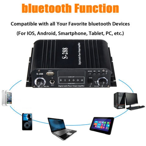 4 CH bluetooth amplificateur voiture camion Amplificateur HIFI Système d' amplificateur de haut-parleur audio stéréo