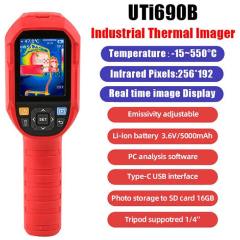 Caméra Thermique Monoculaire X2 - Résolution 512x384, Zoom 15x, Portée 870m - Pour Chasse, Observation