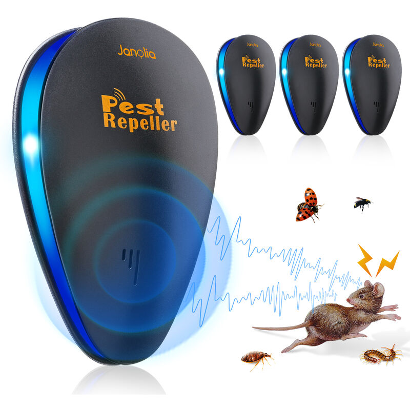 Confezione da 4 repellenti per insetti Slience Animal Rat Topi 80-120 m²  Hasaki