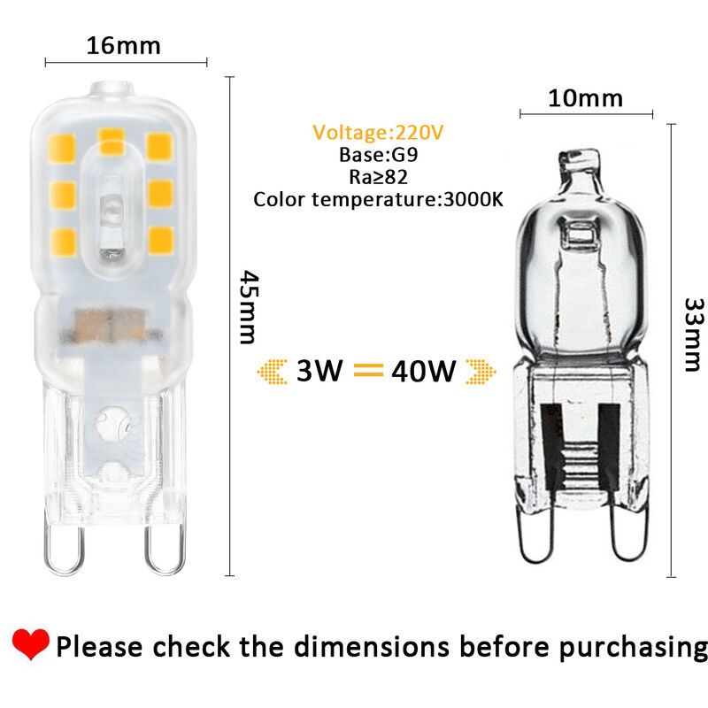 G9 LED 5W Luce Naturale 4000K, Equivalente Alogena G9 50W 30W, 450LM,  Non-dimmerabile, Lampade LED Attacco G9, Risparmio Energetico, per  Soggiorni, Corridoi, Camere da Letto, 6 Pezzi : : Illuminazione