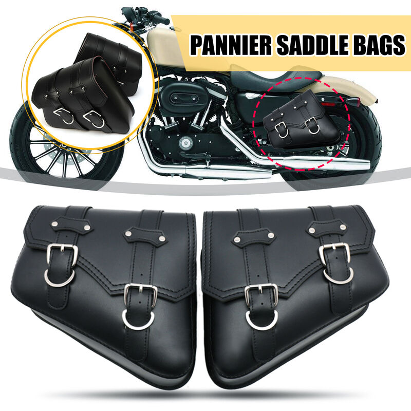 BORSA MOTO LATERALE IN PELLE MOD MAX UNIVERSALE NERA