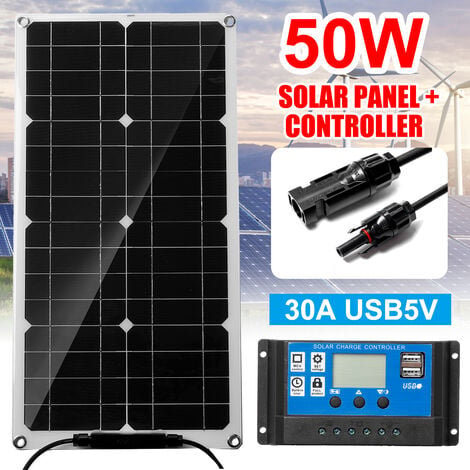 Pannello solare monocristallino da 50W 12V impermeabile