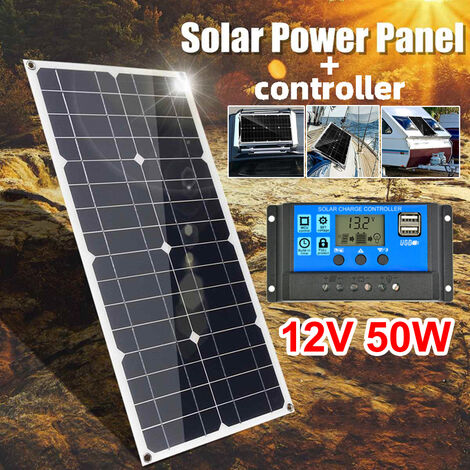 Kit Pannello Solare 50W 12V - Con Controller MPPT Per Auto, Barca O Camper - Foto 6