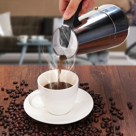 Moka elettrica resistente, caffettiera elettrica di grande capacità, caffè  300 ml, caffé