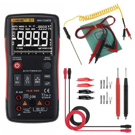 VEVOR VEVOR Multimetro Digitale, 4000 Conti Voltmetro Amperometro  Intelligente Tester di Continuità Ohm Volt Ampere Meter Tensione CA/CC  Corrente Resistenza Diodo Ampio Display LCD e Retroilluminazione