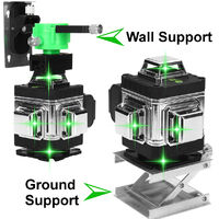 16 Linee Livella laser 4D a luce verde incrociate Autocompensante a croce 360&deg;Rotante Autolivellamento Con 2 batterie