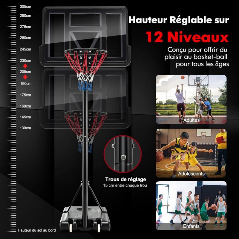 Jeu De Basket Arcade Pour Enfants - 2 Paniers, 8 Balles Adhésives, Cibles, Gonfleur - Avec Compteur électronique Et Sons - À Partir De 3 Ans