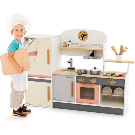 Cuisine Enfant En Bois Avec Lumières Et Sons - Jeu D'imitation Réaliste Pour Fille Et Garçon Dès 3 Ans - 2