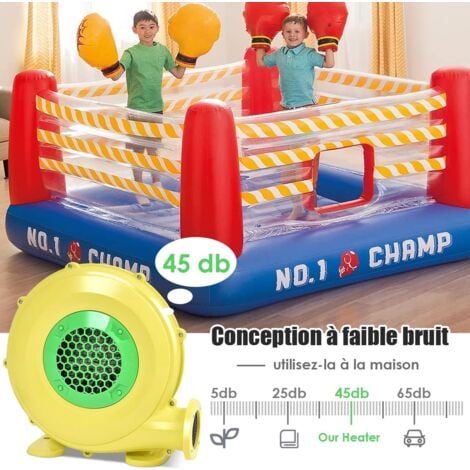 COSTWAY Gonfleur Château Electrique 450W/Soufflerie pour Jeux Gonflable avec Moteur en Cuivre