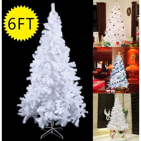 Costway – Sapin de Noël artificiel 1,8m en PVC avec pied en métal – Design réaliste pour décoration intérieure et extérieure – Assemblage rapide
