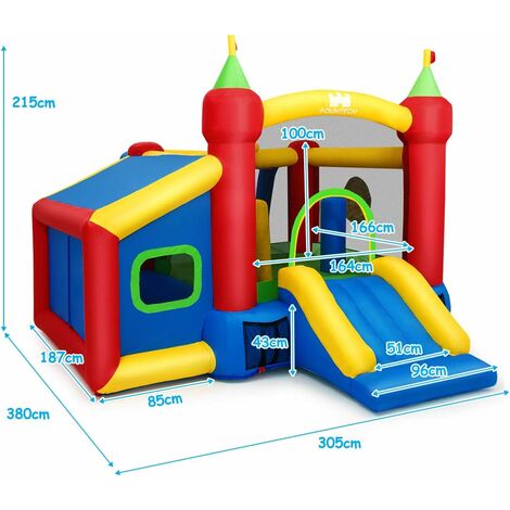 Costway Gonflable bounce house kids magic castle avec une grande
